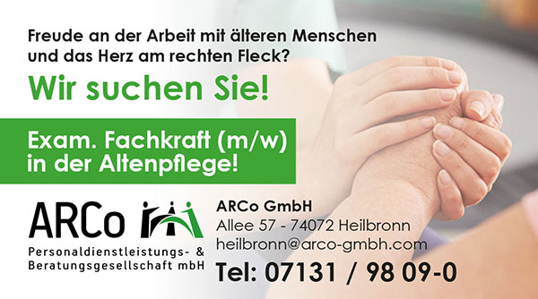 Examinierte Fachkraft in der Altenpflege gesucht!